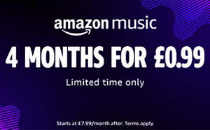 Amazon Music Unlimited - 4 months for £0.99